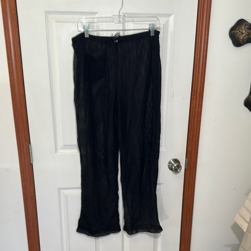 4/$20 🙈 VENUS Black Swim Coverup Pants with Flowy Design Stretch Waist 15.5”